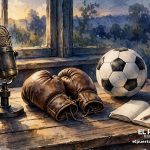 Un día como hoy: 30 de octubre — micrófono de radio, guantes de boxeo y balón de fútbol